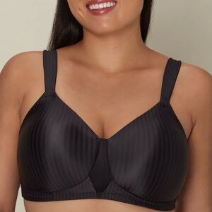 Playtex Secrets Perfectly Smooth Wireless Bra Black Size 36DDD